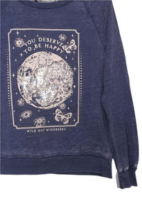 Women's Long Sleeve 'To Be Happy' Graphic Sweatshirt