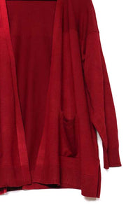 Women's Plus Long Sleeve Open Front Lightweight Knit Cardigan