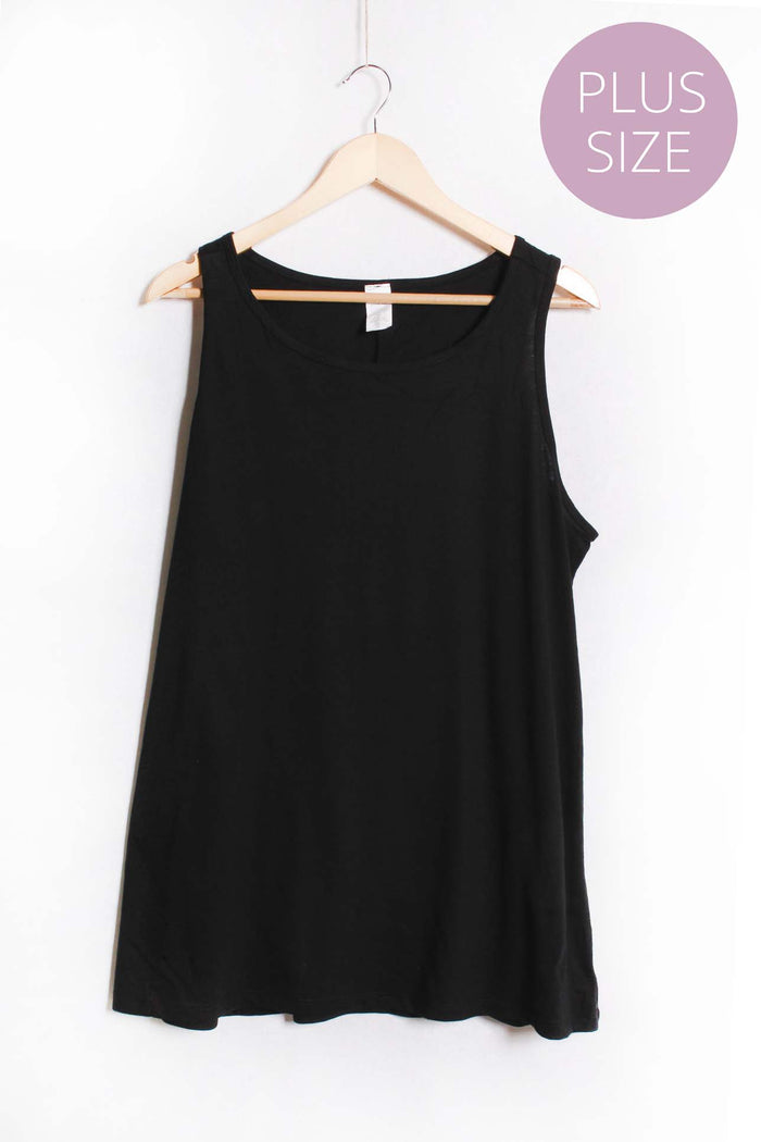 Women's Plus Sleeveless High Neck Tank Top