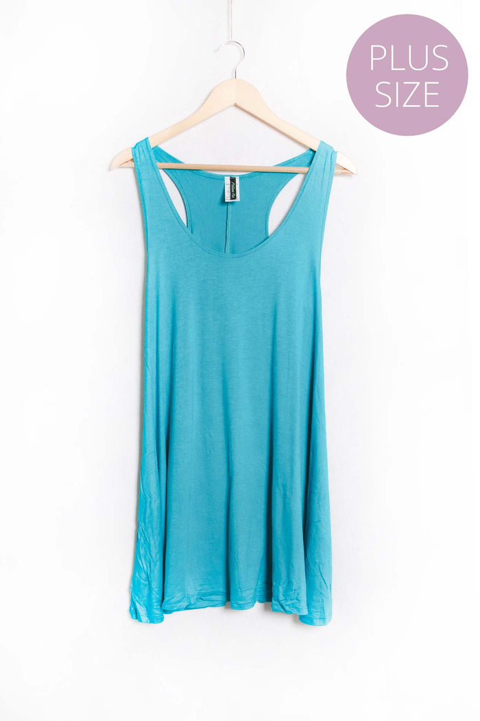 Women's Plus Sleeveless Scoop Neck Solid Top