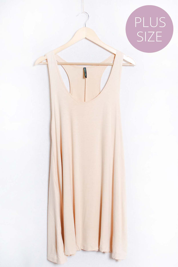 Women's Plus Sleeveless Scoop Neck Solid Top