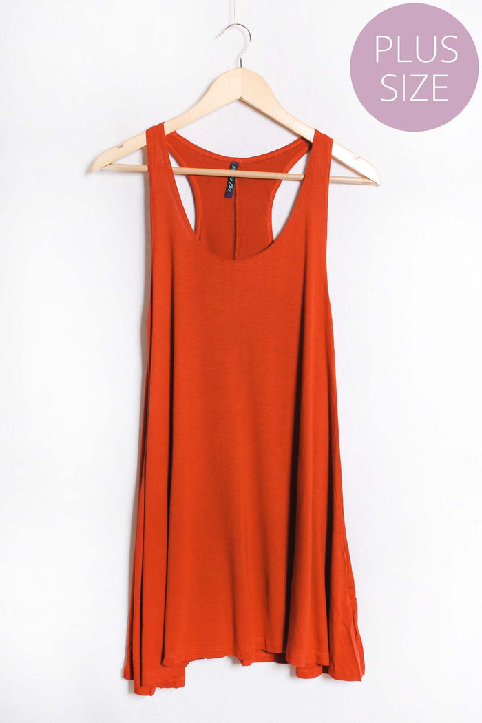 Women's Plus Sleeveless Scoop Neck Solid Top