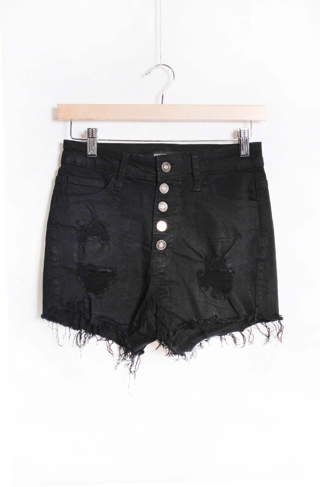 Women's High Rise Ripped Denim Shorts