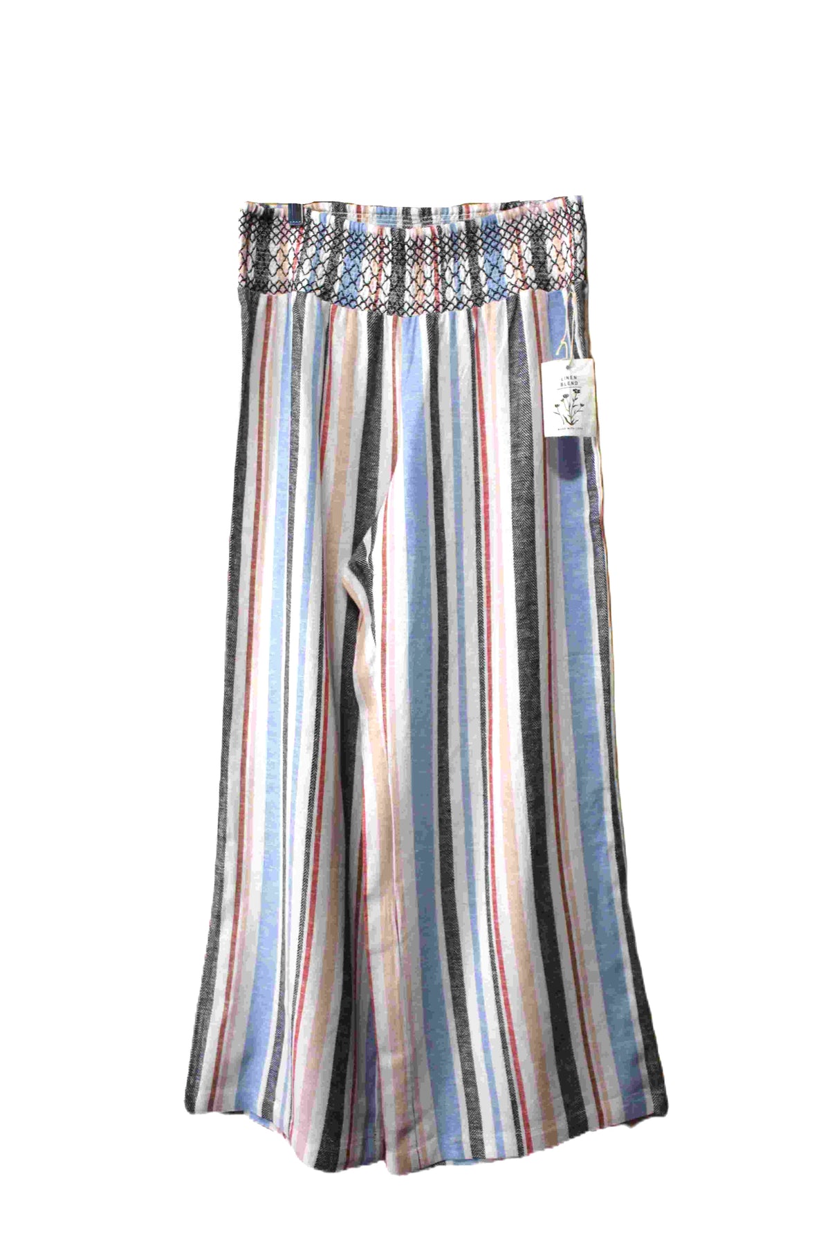 Women's Plus Size High Waisted Palazzo Linen Blend Pants