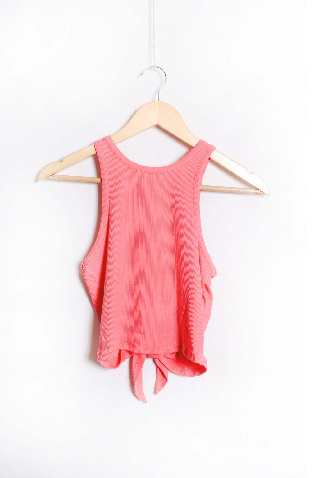 Women's Sleeveless Cut Out Back Ribbed Top