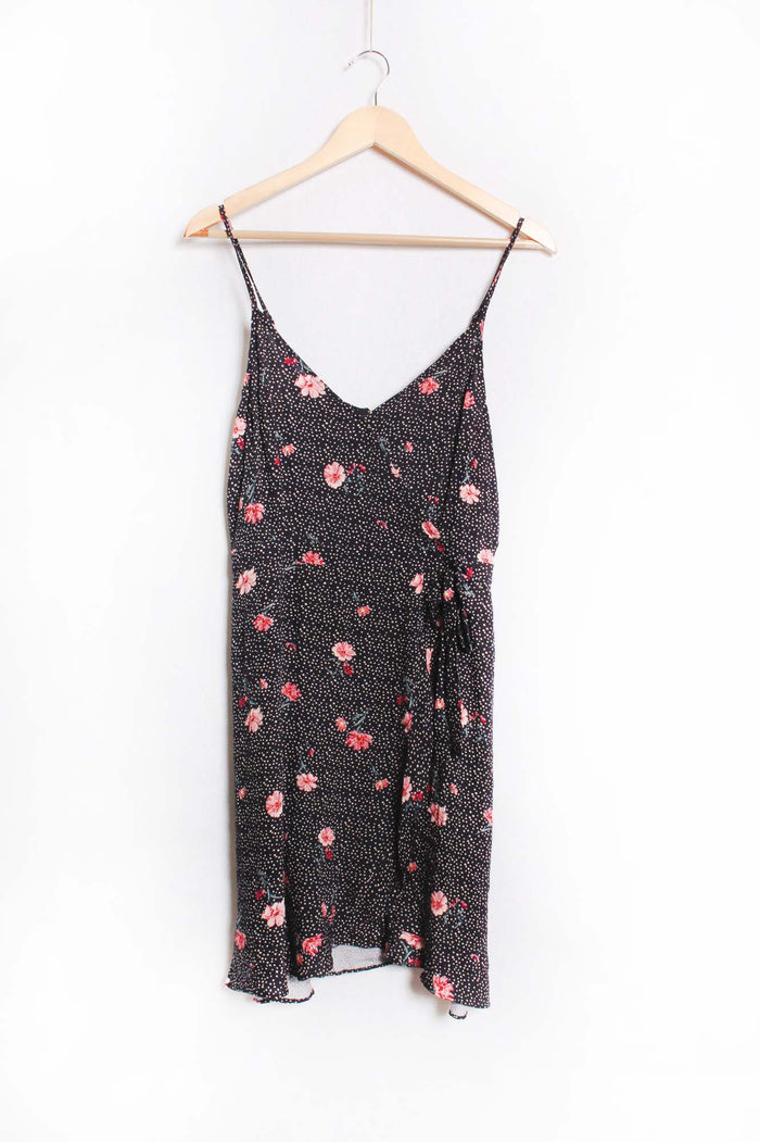 Women's Sleeveless Spaghetti Strap Floral Mini Dress