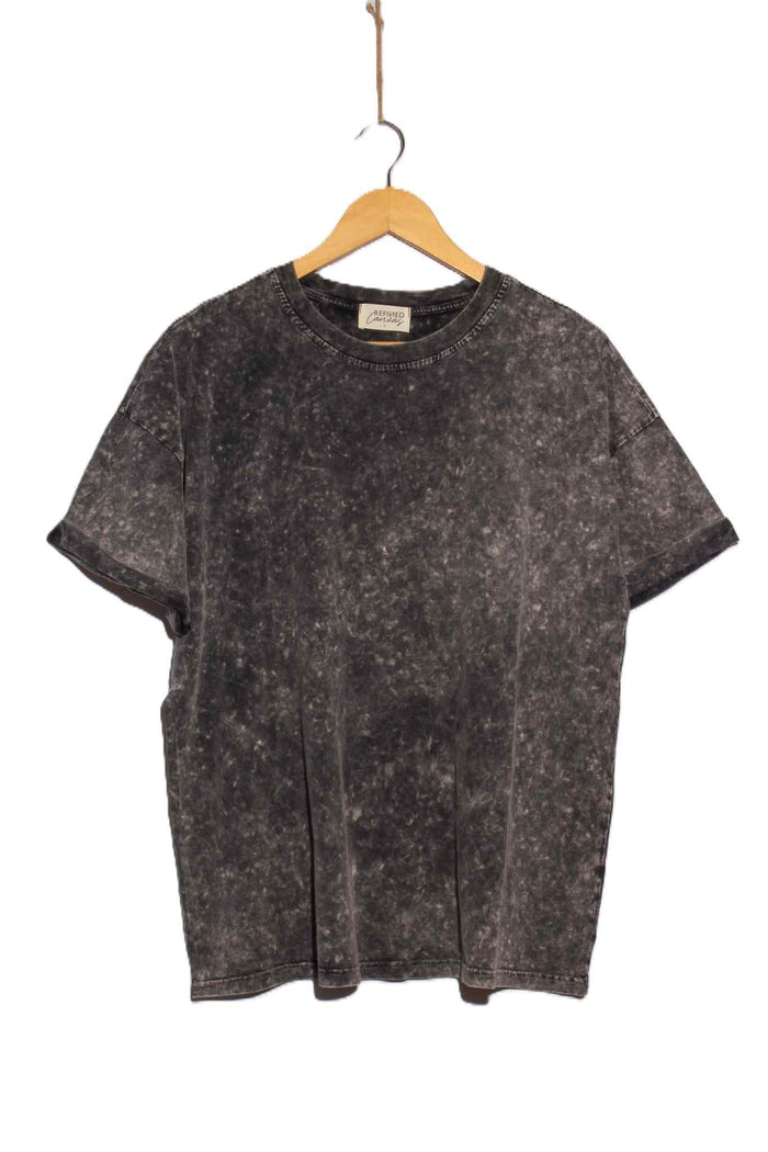 Women's Short Sleeve Vintage Dye Crew Neck Oversize T-Shirt