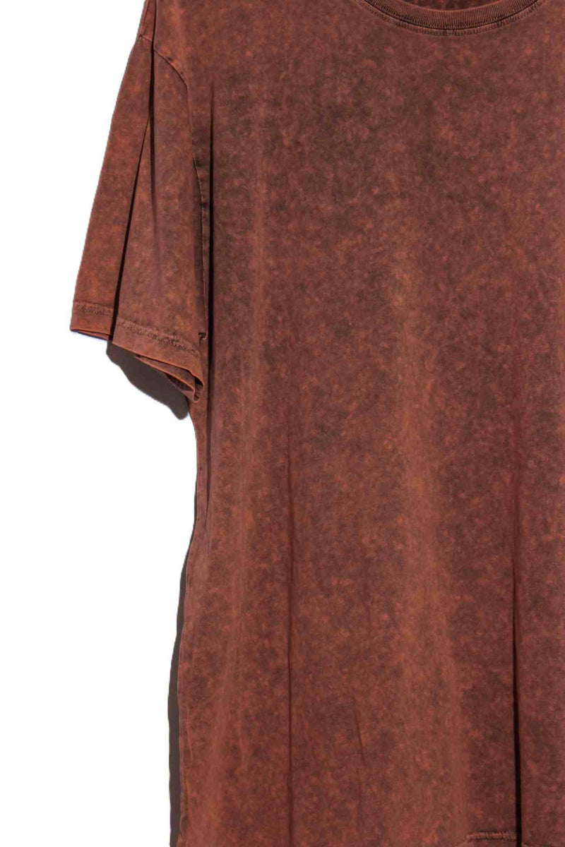 Women's Short Sleeve Vintage Dye Crew Neck Oversize T-Shirt