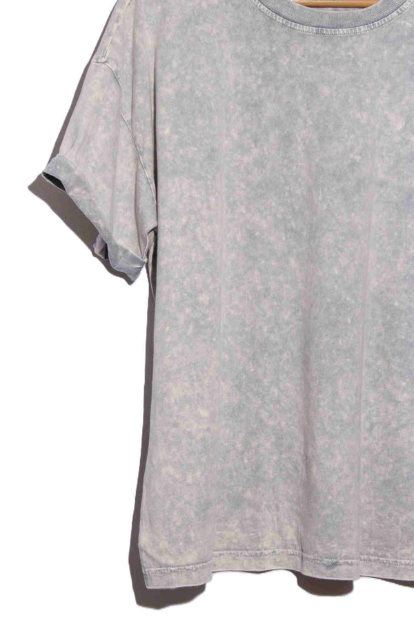 Women's Short Sleeve Vintage Dye Crew Neck Oversize T-Shirt