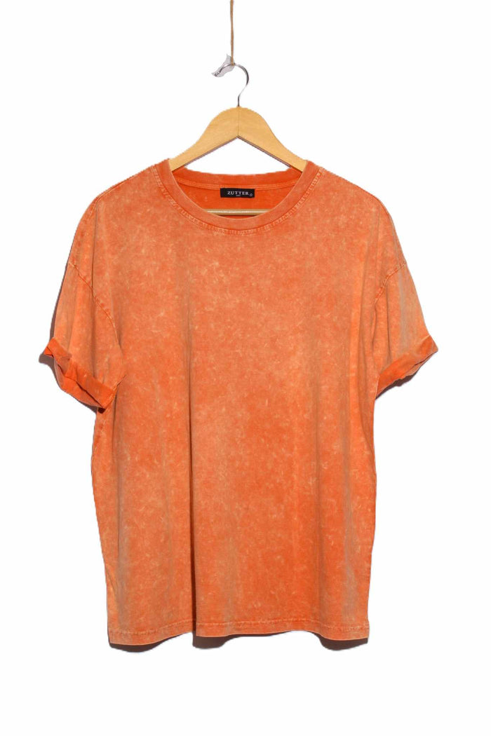 Women's Short Sleeve Vintage Dye Crew Neck Oversize T-Shirt