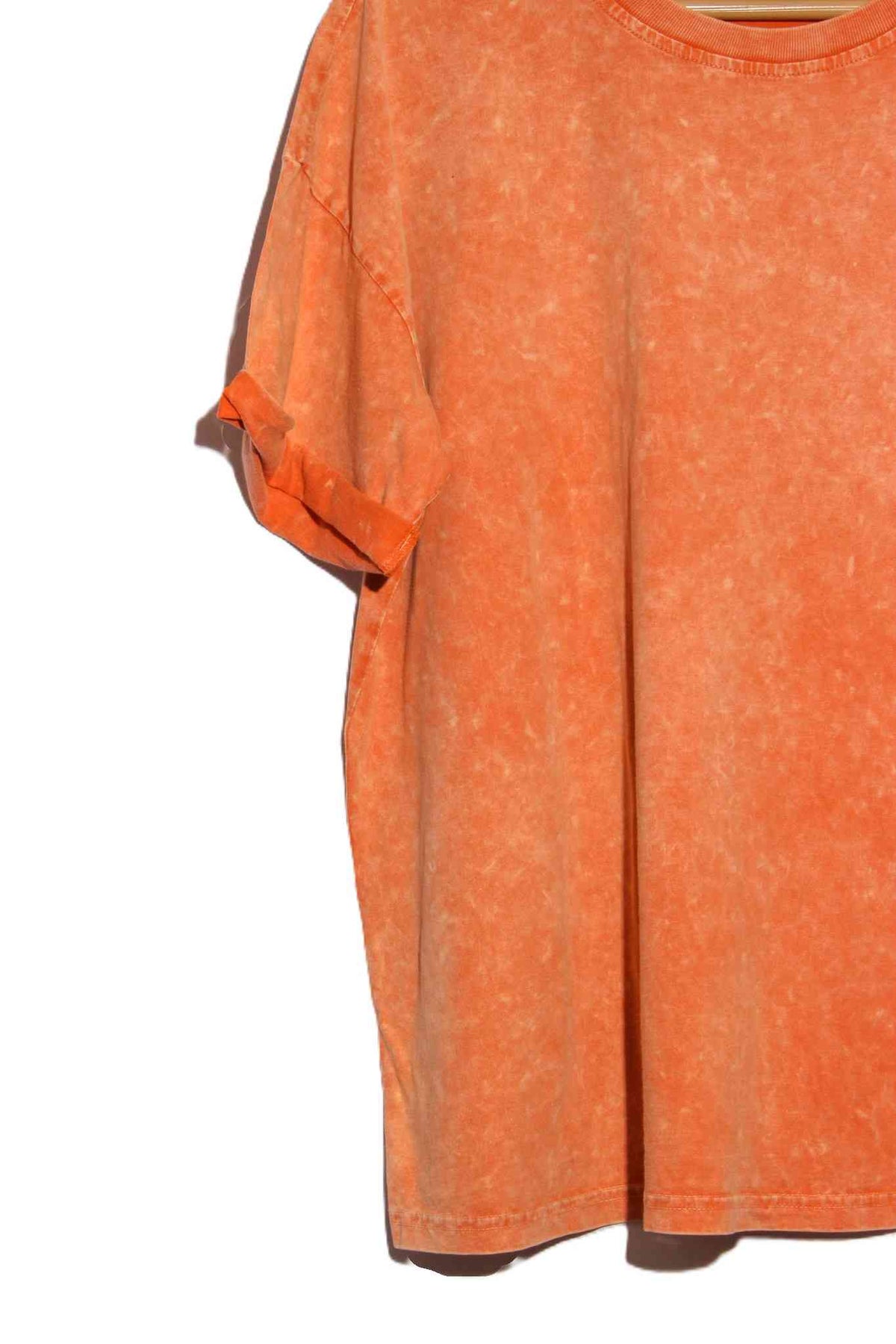 Women's Short Sleeve Vintage Dye Crew Neck Oversize T-Shirt