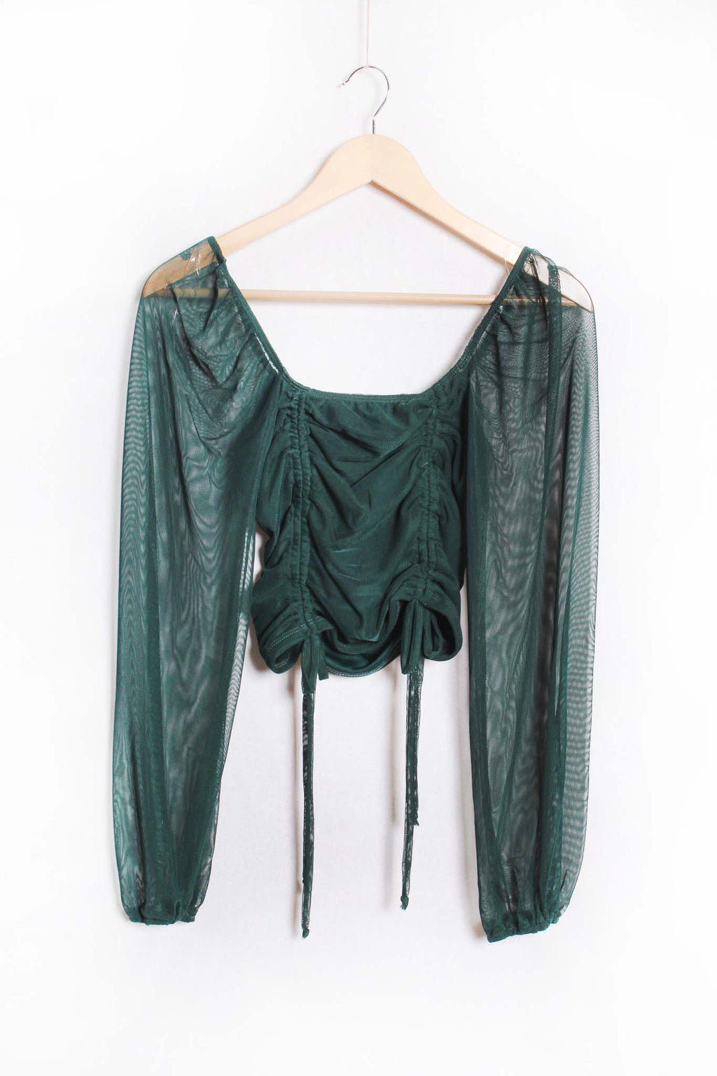 Women's Off The Shoulder Drawstring Front Crop Top