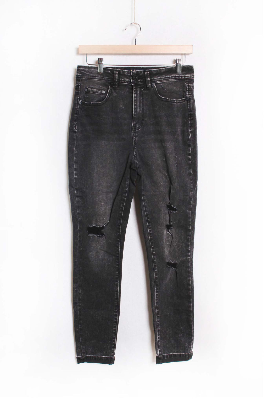 Women's High Waist Ripped Skinny Jeans
