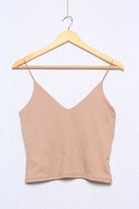 Women's Sleeveless Spaghetti Strap Solid Tank Top