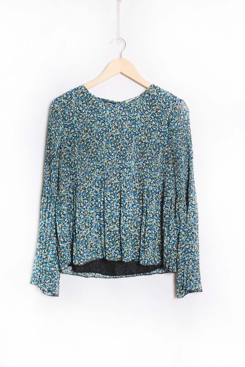 Women's Long Sleeves Round Neck Floral Top