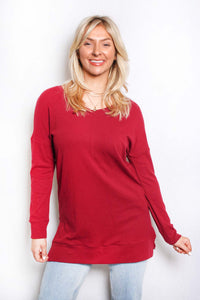 Women's Plus Long Sleeves V Neck Basic Sweater