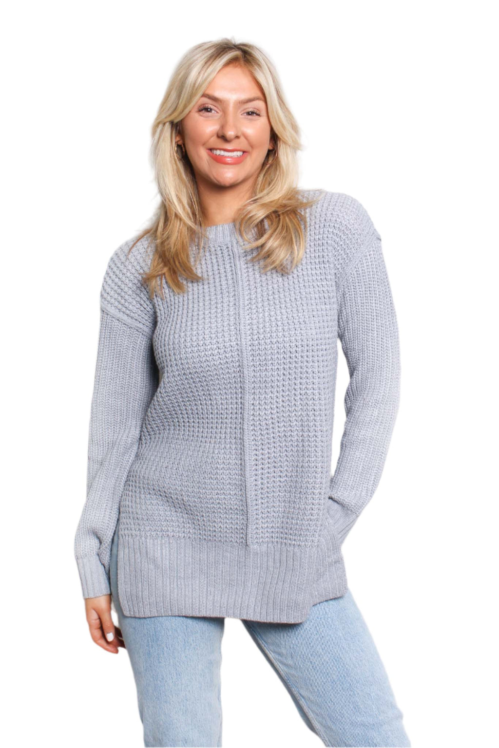 Women's Long Sleeves Crew Neck Knitted Sweater