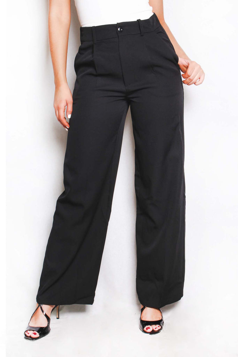 Women's Plus High Waist Wide Leg Pants
