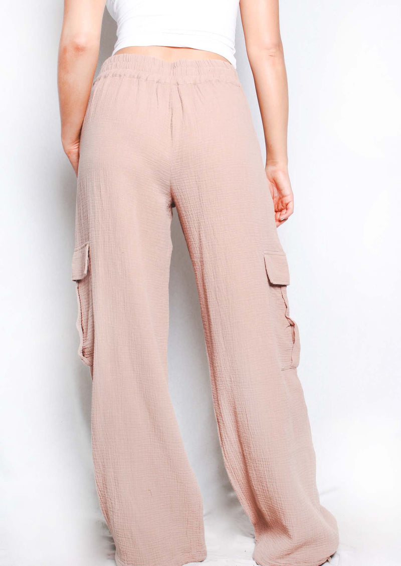 Women's Straight Cut Wide Cargo Pants