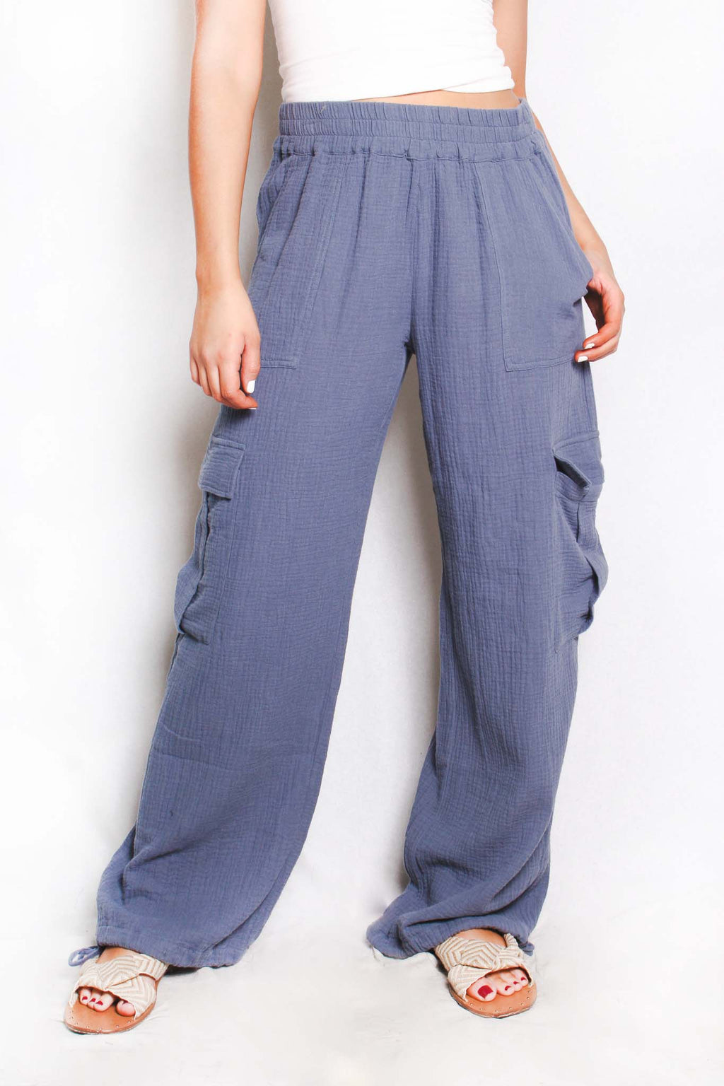 Women's Straight Cut Wide Cargo Pants