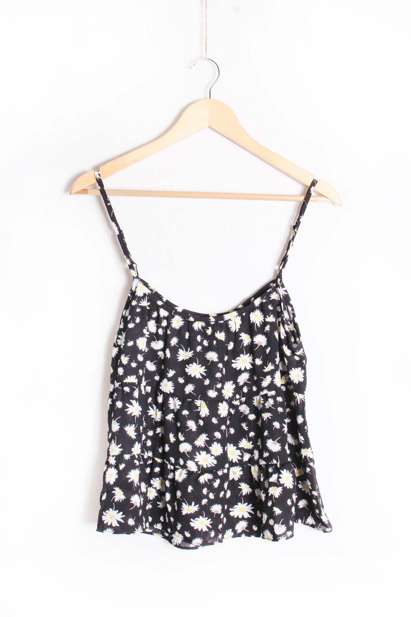 Women's Sleeveless Spaghetti Strap Floral Cami Top