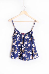 Women's Sleeveless Spaghetti Strap Floral Cami Top
