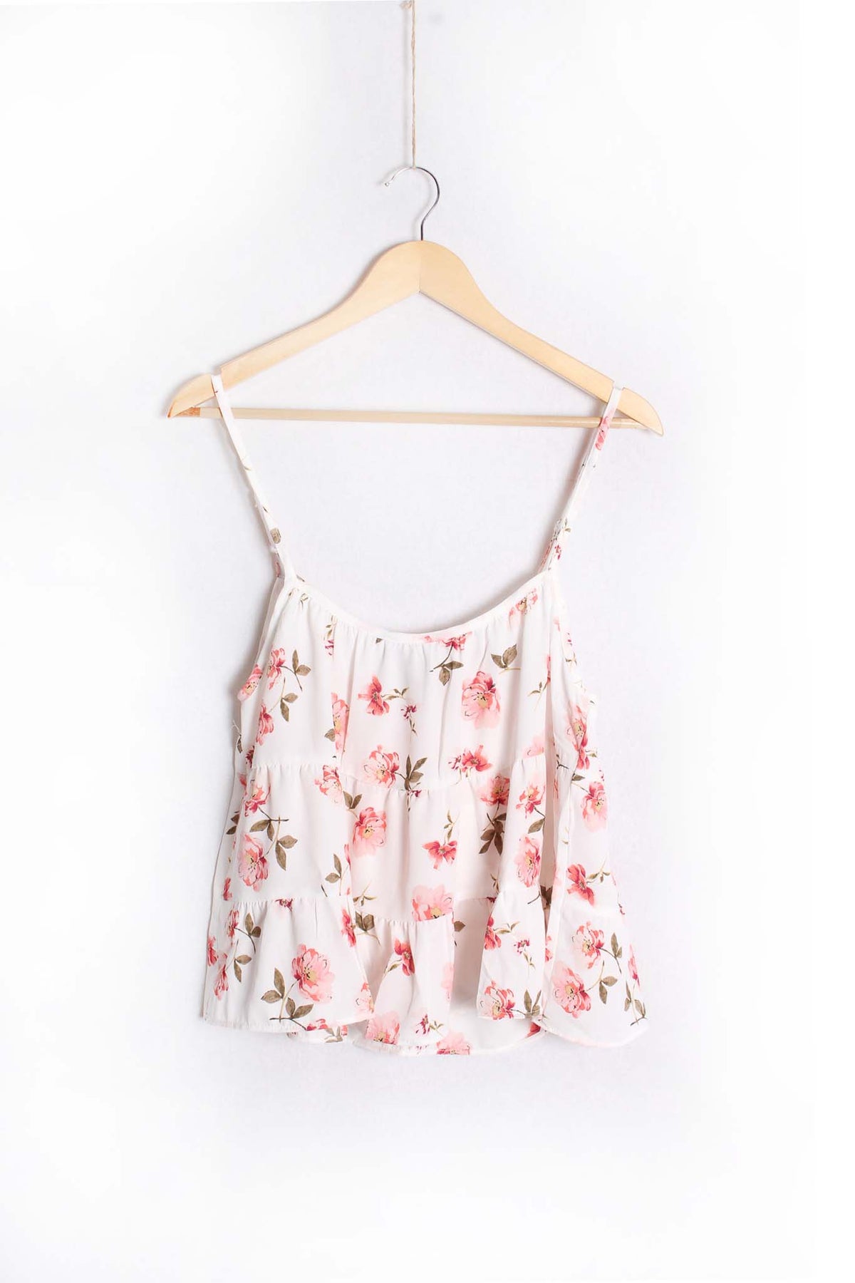 Women's Sleeveless Spaghetti Strap Floral Cami Top