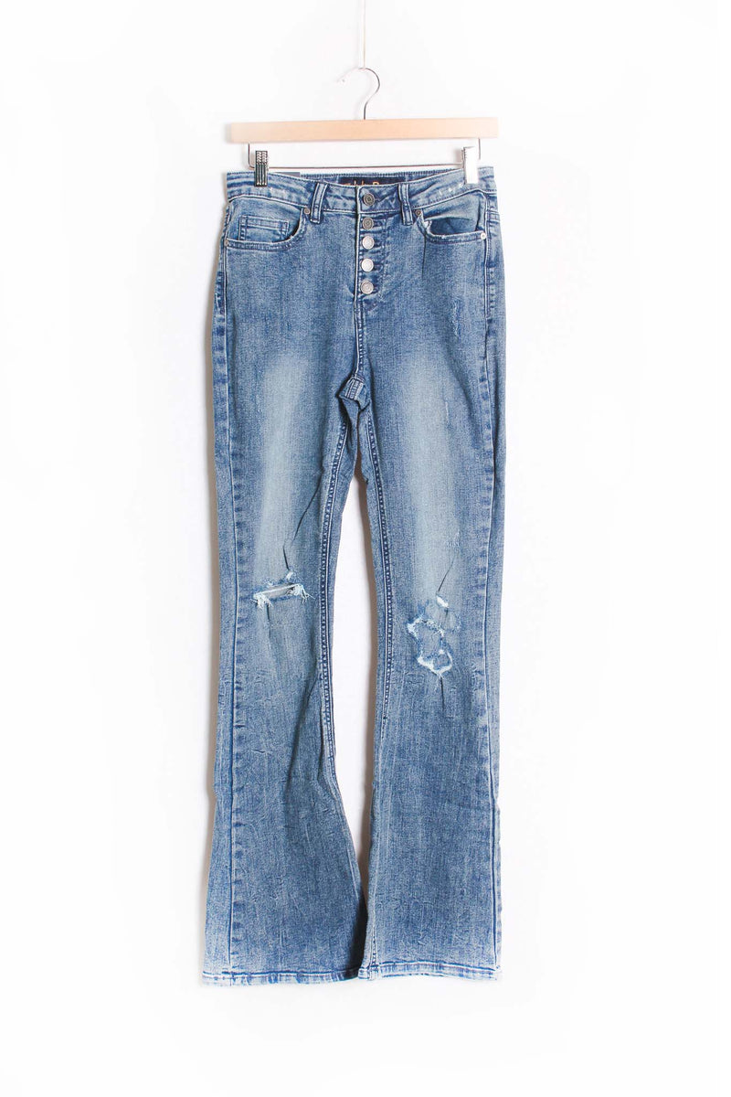 Women's High Waist Straight Cut Jeans