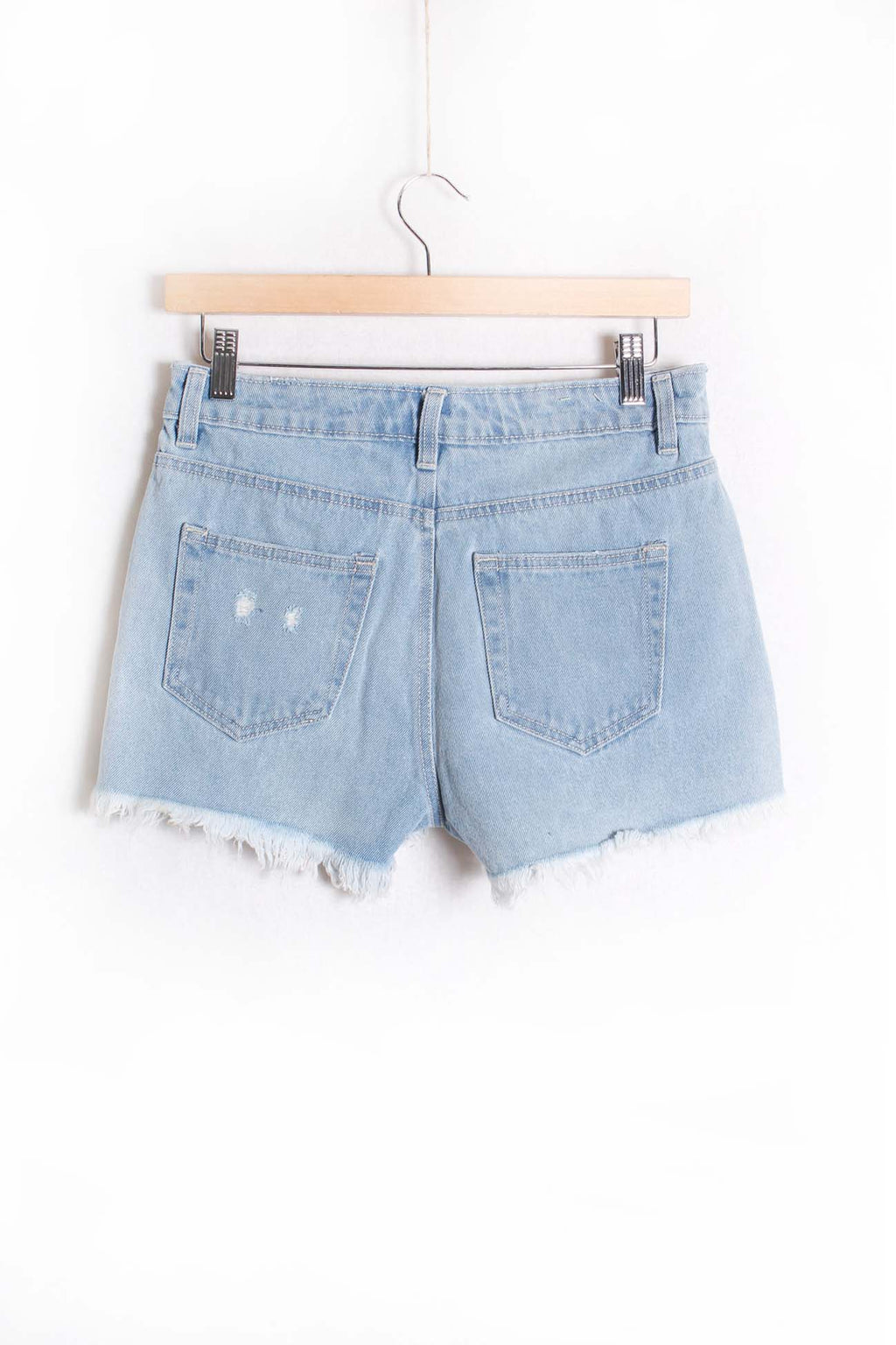 Women's High Rise Ripped Denim Shorts