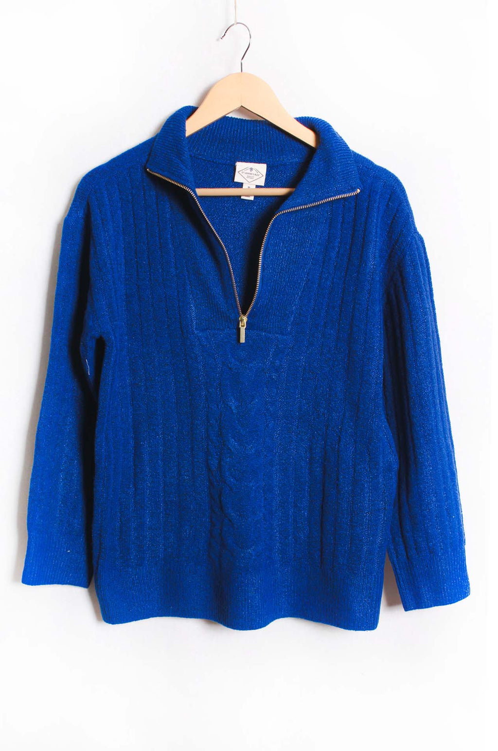 Women's Long Sleeve 1/4 Zip Pullover Knit Sweater