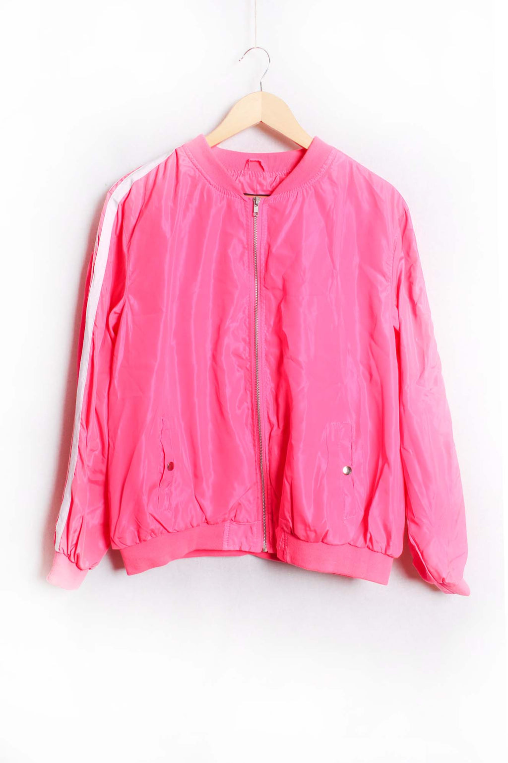 Women's Stripe Long Sleeve Zip Up Jacket