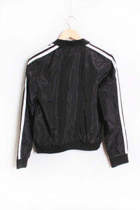 Women's Stripe Long Sleeve Zip Up Jacket