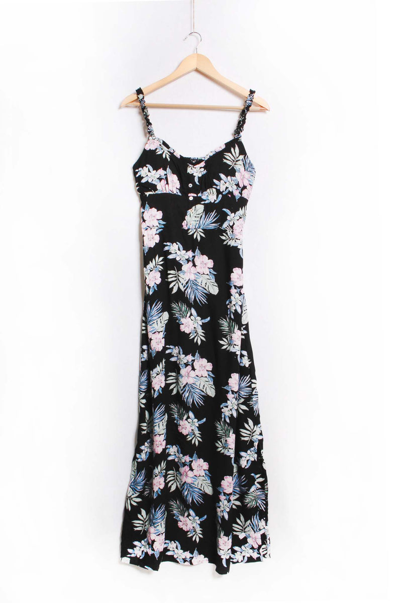 Women's Sleeveless Strappy Floral Maxi Dress