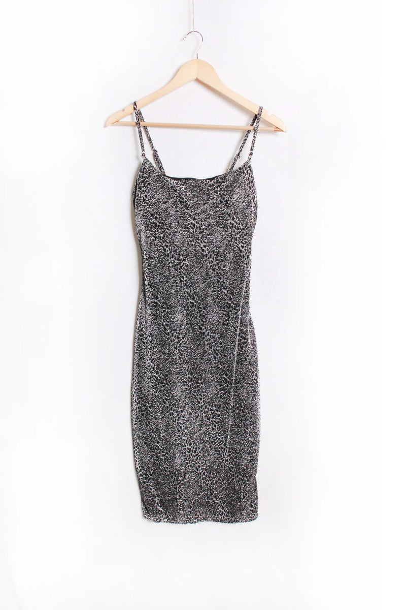 Women's Sleeveless Spaghetti Strap Leopard Print Dress