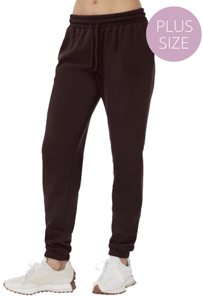 Women's Plus Drawstring Fleece Perfect Jogger Sweatpants