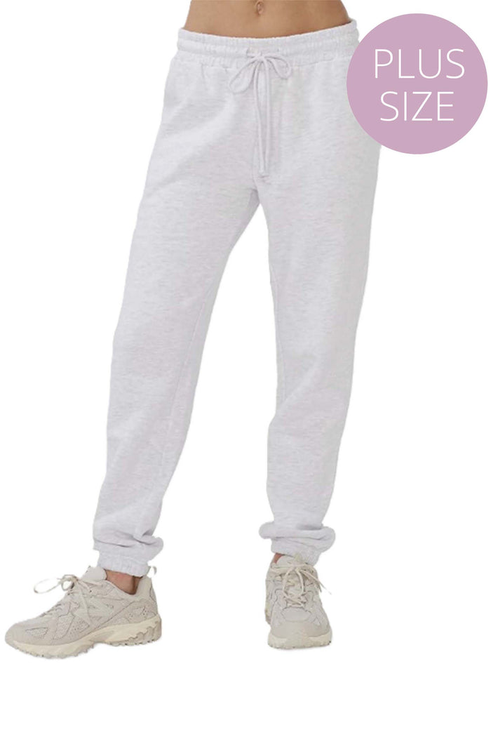 Women's Plus Drawstring Fleece Perfect Jogger Sweatpants