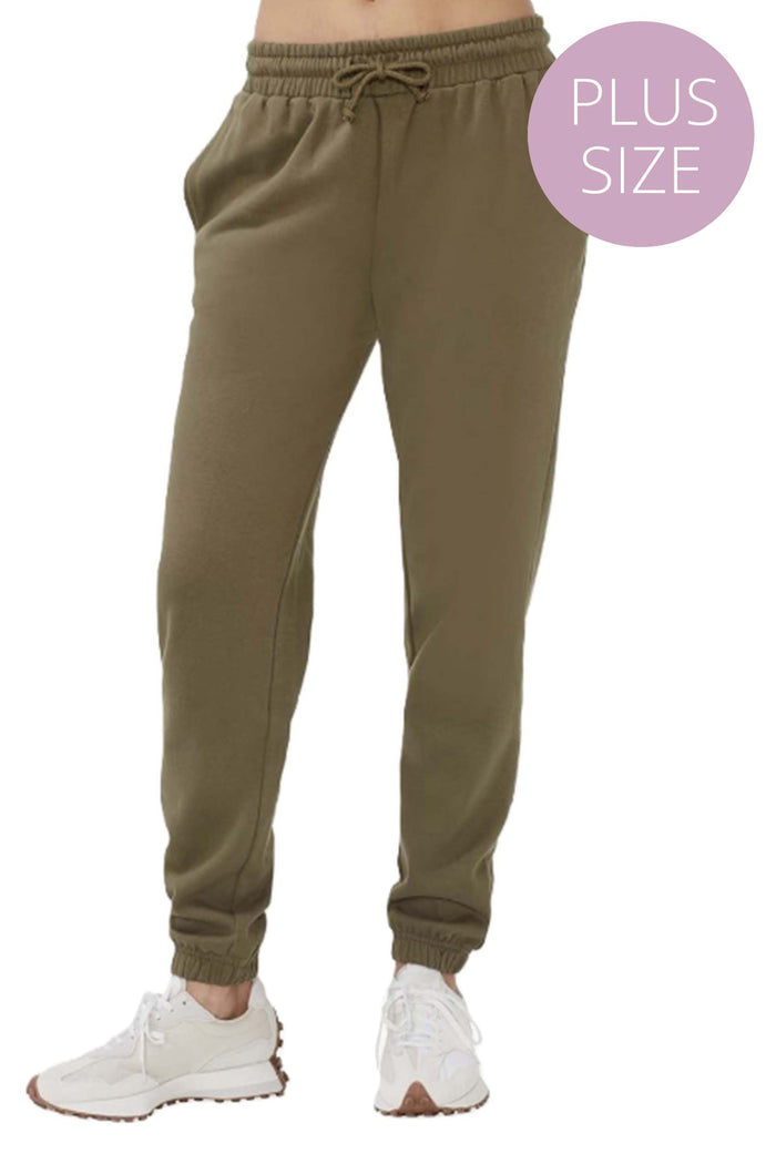 Women's Plus Drawstring Fleece Perfect Jogger Sweatpants