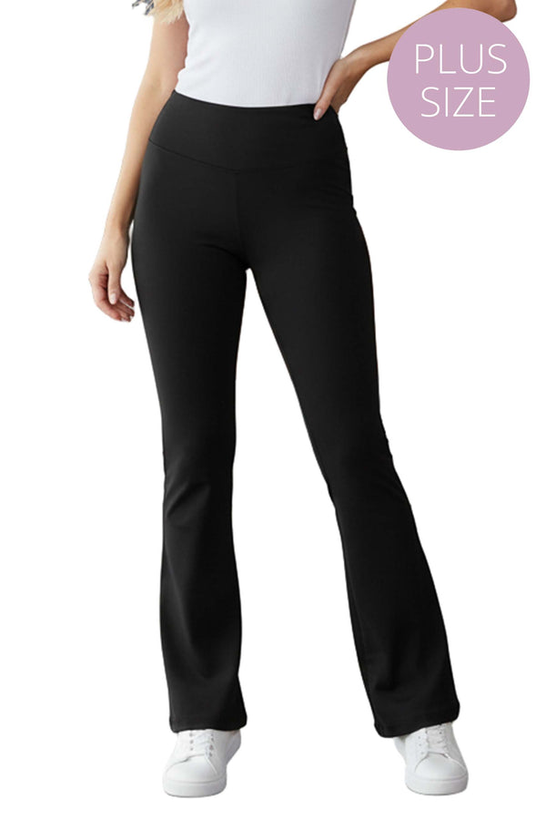 Women's Plus High Waisted Activewear Flare Yoga Pants