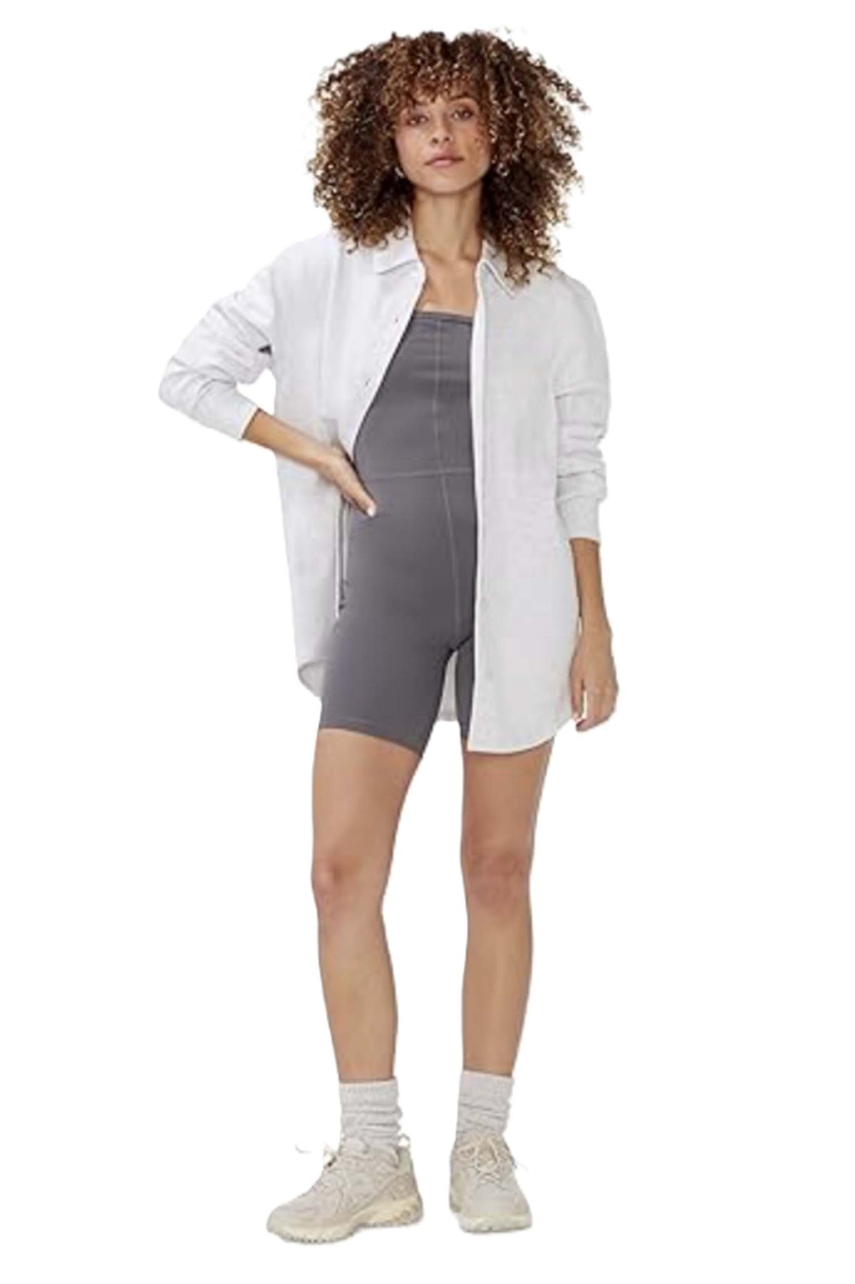 Women's Long Sleeve Button Down Pocket Fleece Shacket
