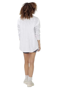 Women's Long Sleeve Button Down Pocket Fleece Shacket