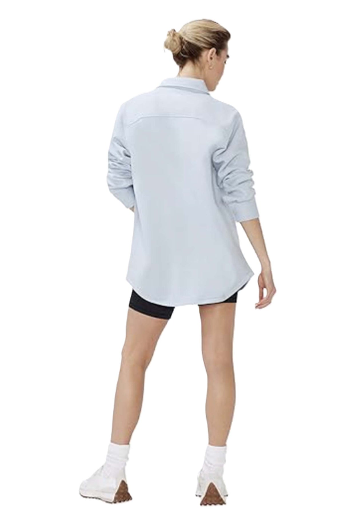 Women's Long Sleeve Button Down Pocket Fleece Shacket