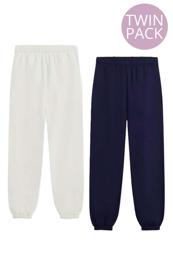 Women's High Waisted Oversize Fleece Sweatpants - Twin Pack