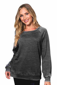 Women's Long Sleeve Rib Cuff & Hem Sweatshirt