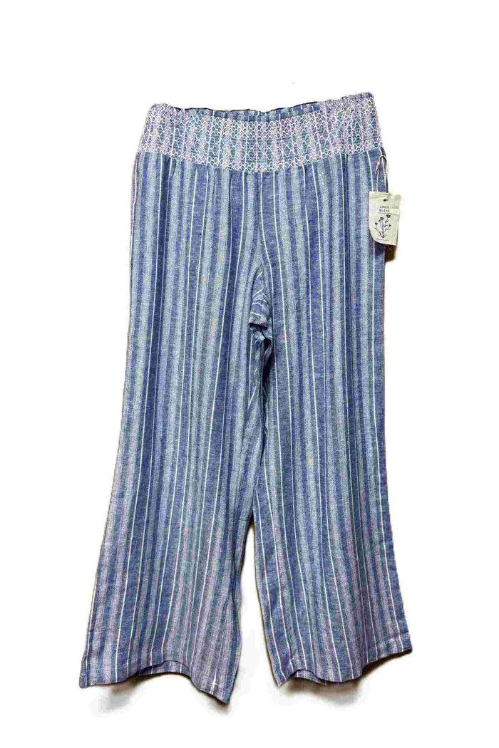 Women's Plus Size High Waisted Palazzo Linen Blend Pants
