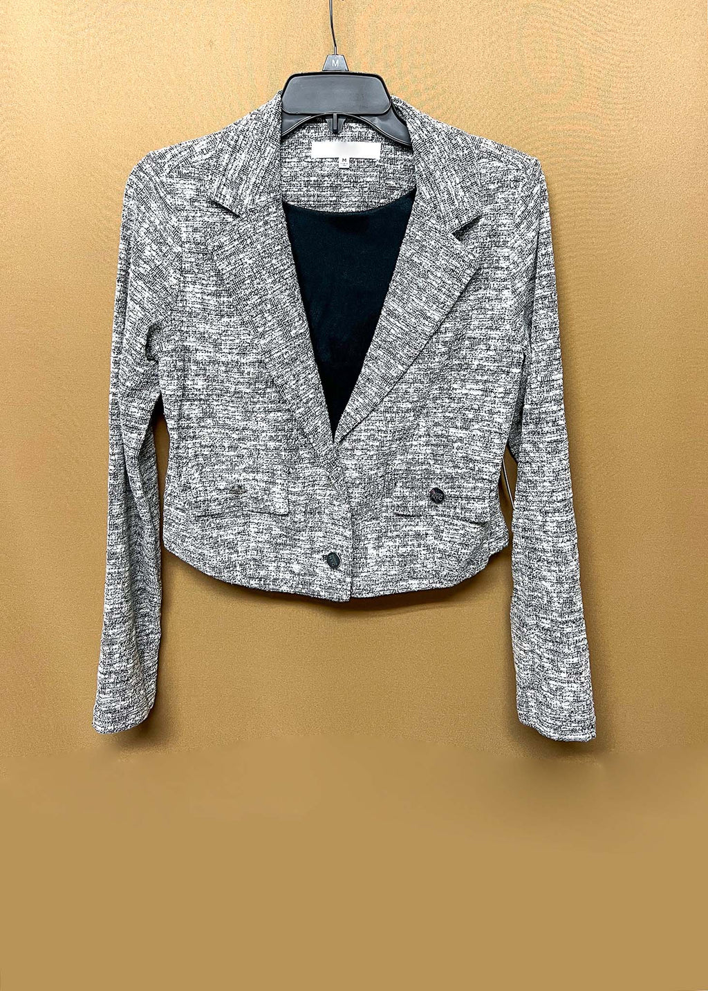 Women's Long Sleeves Collared Knitted Jacket