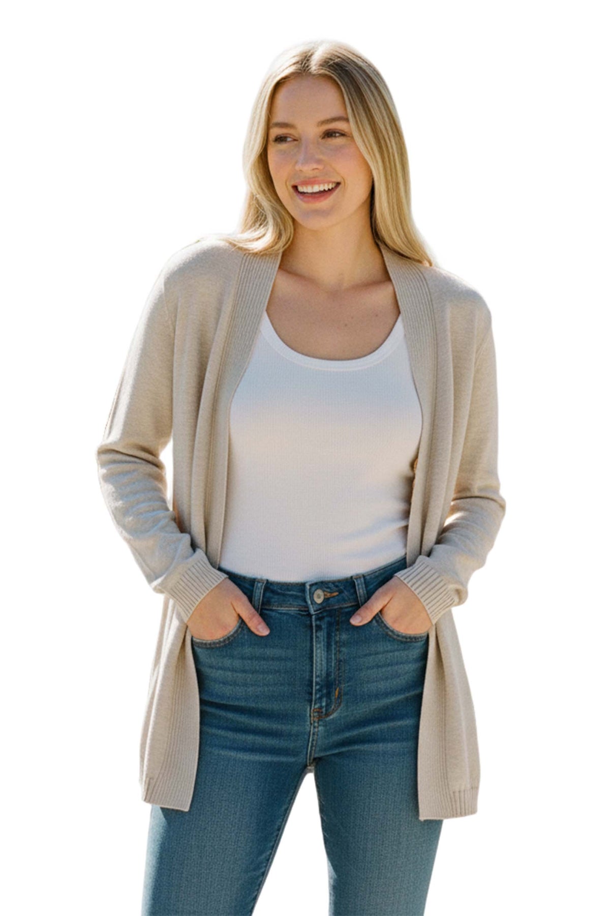 Women’s Long Sleeve Open Front Knit Cardigan