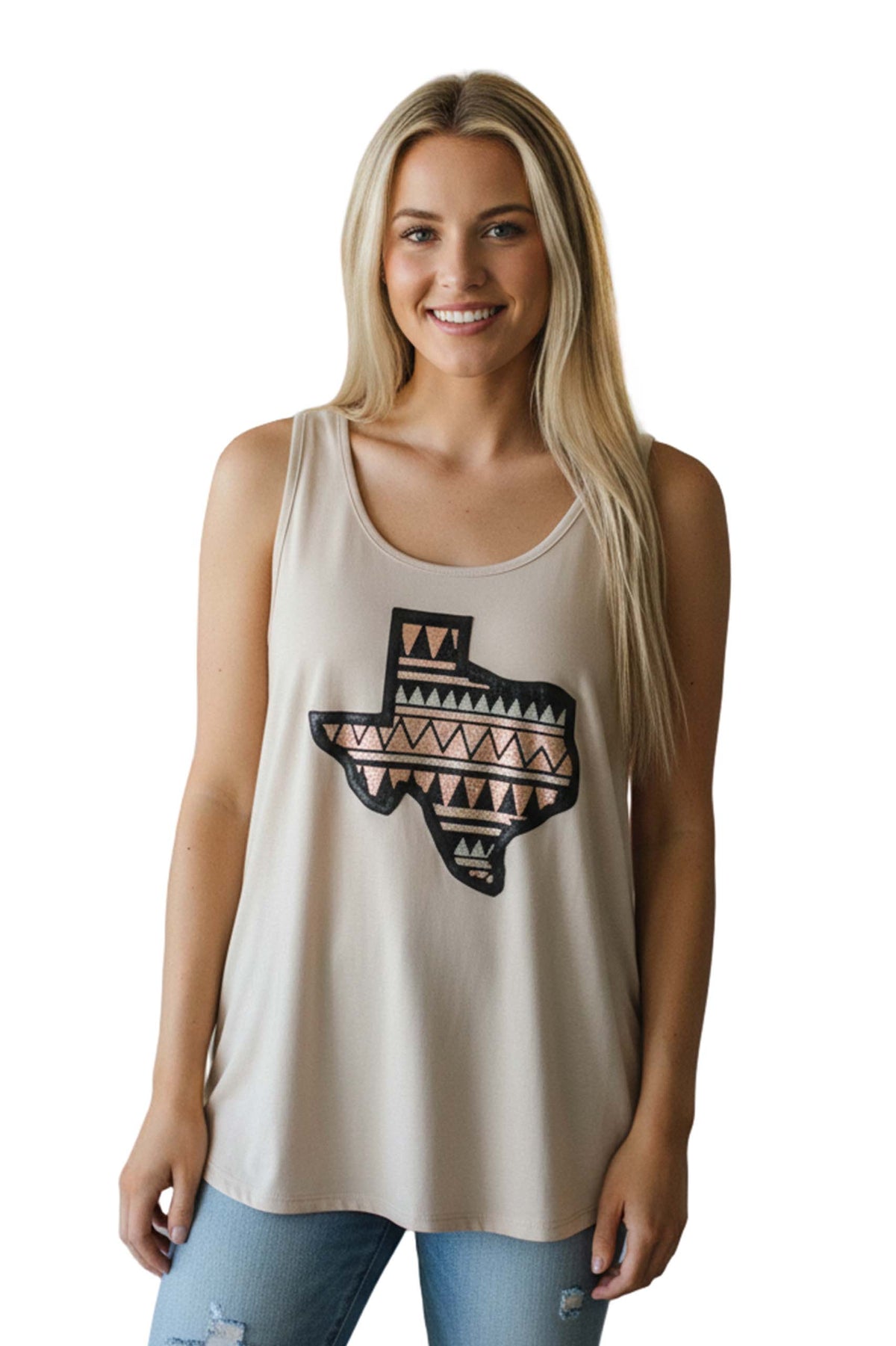 Women's Texas State Embellished Tank Top