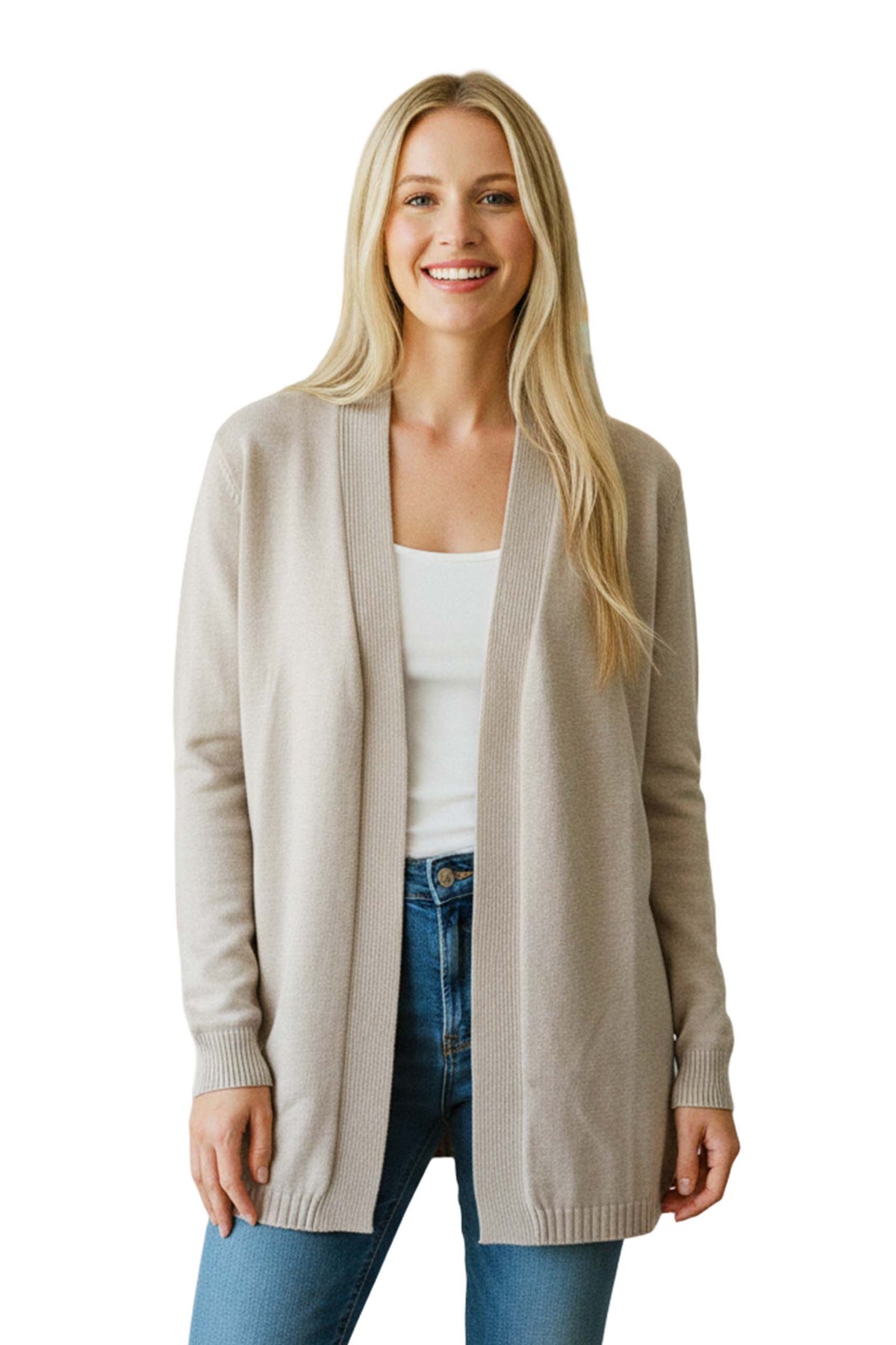 Women’s Long Sleeve Open Front Knit Cardigan