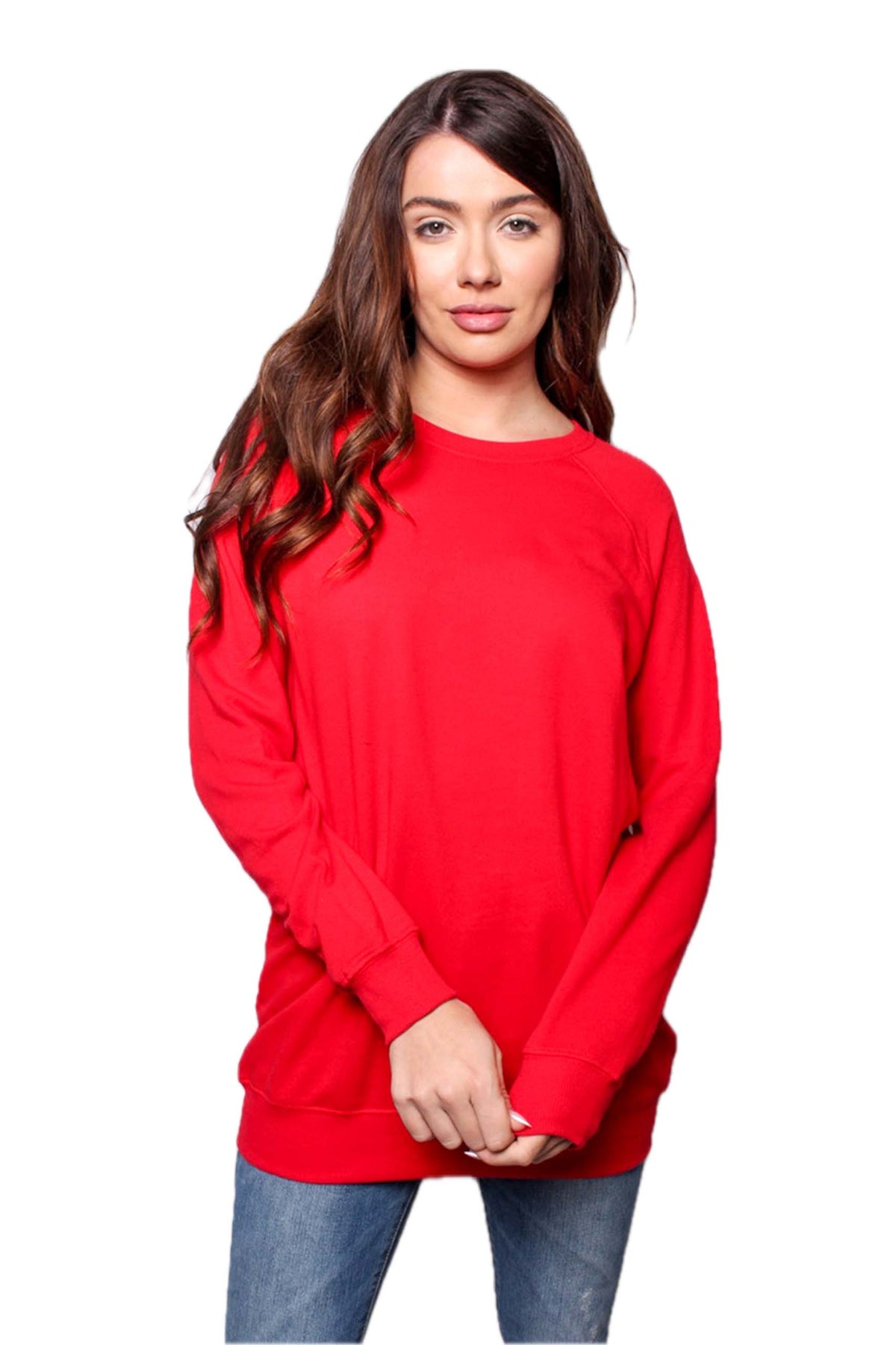 Women's Long Sleeve Light Weight French Terry Top