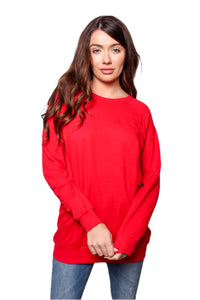 Women's Long Sleeve Light Weight French Terry Top